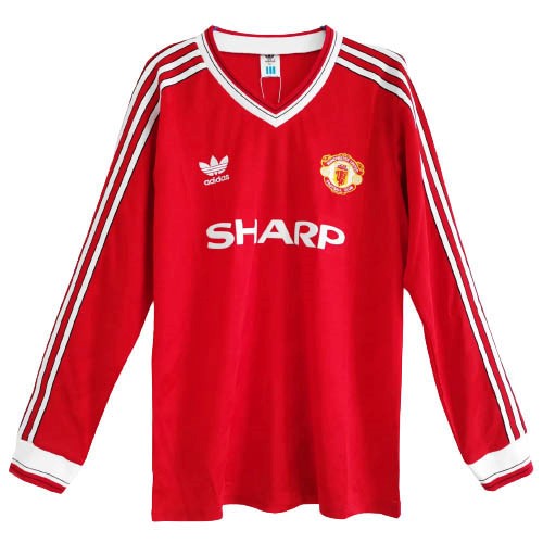 Thailandia Maglia Manchester United Prima ML Retro 1986 Rosso